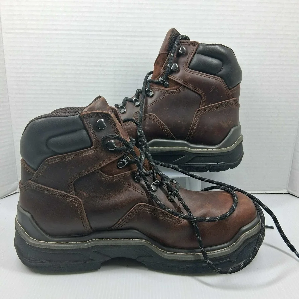 Wolverine‎ Durashocks Flex Brown Leather Waterproof Composite Toe Work Boots 8M